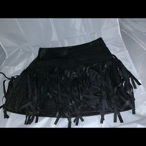Vegan Leather Fringe Skirt! NWOT!